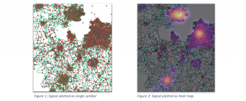 Understanding signal quality using QGIS heat mapping